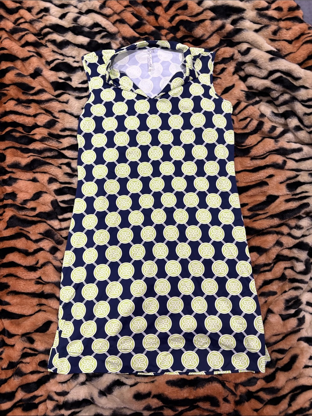 Lulu B navy and green mini dress size s